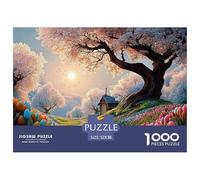 A Tall Tree with Flowers And Clouds in The Background 1000 Pièces Papier Écologique Résistant Puzzle De Qualité Supérieure Cherry Blossom Tree Extrêmement Difficile Jouet D'anniversaire Puzzles Pour A