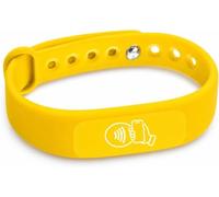 A-TAP NFC Bracelet réglable avec carte de visite intelligente Jaune | Code QR, silicone étanche, appuyez pour partager vos coordonnées, fonctionne avec iPhone et Android