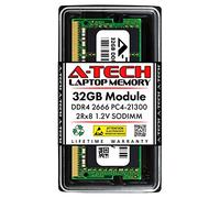 A-Tech Barrette de mémoire RAM 32 Go pour Crucial CT32G4SFD8266 | DDR4 2666 MHz PC4-21300 2Rx8 1,2 V SODIMM 260 broches