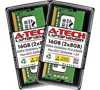 A-Tech Memorycity Lot de 2 barrettes de mémoire RAM 16 Go (2 x 8 Go) pour Crucial CT2K8G4SFRA32A | DDR4 3200 MHz PC4-25600 1,2 V SODIMM 260 broches non ECC