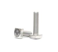 à tête carrée vis en acier inoxydable 304 M4 M5 M6 M8 M10 M12 A2-70 carrés à filetage complet (Size : M6x20mm 10pcs)