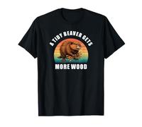A Tidy Beaver Gets More Wood. Roulette rétro Amusante Coucher de Soleil T-Shirt
