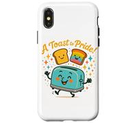 A Toast to Pride, Joli graphisme Arc-en-Ciel de Happy Toaster Coque pour iPhone X/XS