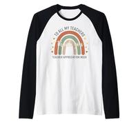 À Tous Mes professeurs, Merci, Bonne Semaine d'appréciation Arc-en-Ciel Manche Raglan