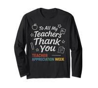 À Tous Mes professeurs, Merci Retro Teacher Appreciation Week Manche Longue