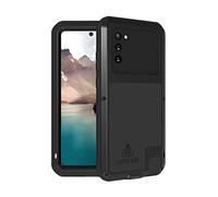 à Toute épreuve Coque pour Samsung Galaxy Note 20 6,7-Pouce, Love Mei Antichoc Hybride Aluminium Antipoussière Housses, sans Verre Trempé, Les Soutiens Chargement sans Fil (Noir)