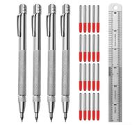 à Tracer Magnétique Pointe Carbure pour aluminium à Tracer | RÃ¨gle intÃ©grÃ©e prÃ©cise, graduations claires, traÃ§age linÃ©aire pour facile, outil -en-un compact(4 pens 20 needles)