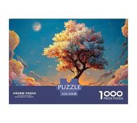 A Train Is Traveling Along_the Tracks Surrounded Trees 1000 Pièces Papier Écologique Résistant Puzzle De Qualité Supérieure Big Tree Extrêmement Difficile Jouet D'anniversaire Puzzles Pour La Décorati