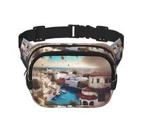 a Travel Dreams Sac banane carré double couche avec sangle réglable pour activités de plein air, noir, taille unique, Noir , Taille unique