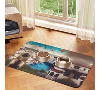 a Travel Dreams Tapis d'alimentation antidérapant en cuir absorbant pour animal domestique Séchage rapide Imperméable Lavable 40 x 60 cm