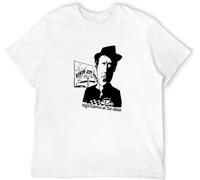 A Tribute to Tom Waits T-Shirt Nighthawks at The Diner Illustration Shirt White Manches Courtes(Small)