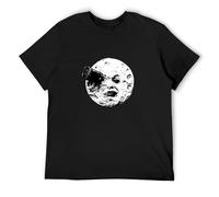 A Trip to The Moon Movie Retro Film T-Shirt Black Mens Tee Unisex Shirt S