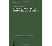 A Unified Theory Of Syntactic Categories