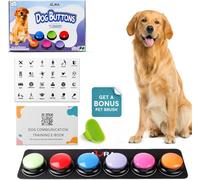 A-URA Lot de 6 boutons parlants pour chien avec tapis, boutons parlants pour chien de qualité sonore HD - Tapis arrière antidérapant, boutons parlants pour chien pour le dressage