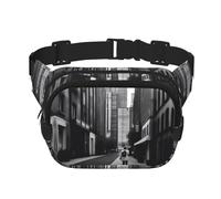 a Urban Vibes Sac banane carré double couche avec sangle réglable pour activités de plein air, noir, taille unique, Noir , Taille unique