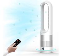 A Ventilateur colonne sans pales télécommande 8 vitesses 3 modes chauffage Écran LED Chauffage Convient chambres cuisines bureaux