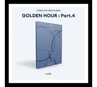 (A Ver.) ATEEZ GOLDEN HOUR : PART.4 13th Mini Album 2 Book+2 Photo Card+Poster+GIFT