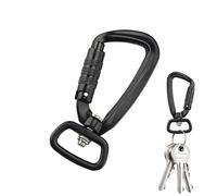 à Verrouillage en Aluminium | Crochet À Ressort Inoxydable Antiusure | Robuste pour Charges - pour Escalade, randonnée, Camping, Montagne, Sac à Dos, Gourde,