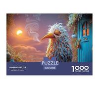 A Very Tired and Sleepy Bird 1000 Pièces Carton Extra-épais Coffret De Puzzles Quirky Odd Bird Anti-Stress Jouet d'anniversaire Puzzles Cadeaux pour La Famille Et Les Amis 52x38cm/1000pcs