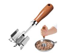 à Viande - Broyeur d'Aliments à Manche en Bois,Anti-Adhésif pour Aliments - Pour la Maison la Restauration Viandes Légumes Pommes de Terre Volaille Boeuf Saucisses