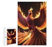 A Vibrant Phoenix Bursts Into Flames, Its Radiant Feathers Casting A Mesmerizing Glow. Enh - Puzzle Décoratif, 1000 PCS, Cadeau De Saison; pour Partager Un Moment Autour De La Table