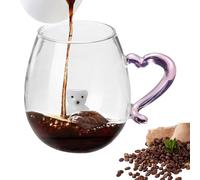 à vin avec animal à l'intérieur, Tasse de Noël avec Animal à l'Intérieur du 400ml - à eau avec motif 3D, tasses robustes et durables pour l'eau, le lait et les boissons, décorations