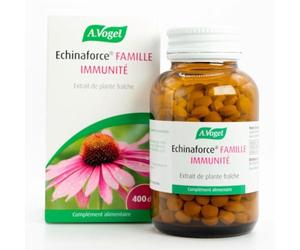 A.VOGEL - Echinaforce famille - Complément alimentaire - Améliore la résistance de l’organisme - Pour l'hiver - Extrait de plante fraîche d’echinacea - Actifs végétaux - Immunité - 400 comprimés
