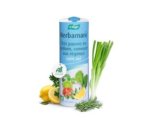 A.Vogel Herbamare - Sel Diététique au Potassium - 125g | Le potassium contribue au maintien d'une pression artérielle normale, légumes et herbes bio, fabriqué en France