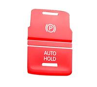 À voiture frein à main maintien automatique P bouton de commutation couverture garniture Protection style Compatible avec VW pour Golf 7 7.5 MK7 2015 2016 2017 2018 2019 Autocollant Décoratif(Red)