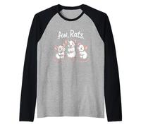 A w Rat Cute and Cheeky Rodent Squad Dessin animé Manche Raglan