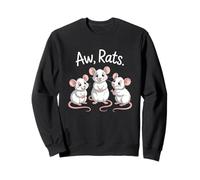 A w Rat Cute and Cheeky Rodent Squad Dessin animé Sweatshirt
