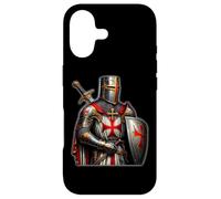 A Warrior of Christ Chevaliers Templiers Croix Vieilli Homme Coque pour iPhone 17