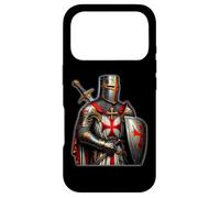A Warrior of Christ Chevaliers Templiers Croix Vieilli Homme Coque pour iPhone 17 Pro