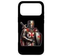 A Warrior of Christ Chevaliers Templiers Croix Vieilli Homme Coque pour iPhone 17 Pro Max