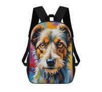 A Weird Lanky, Shaggy, But Very Appealing, Dog with Shining Eyes A Vivid, Surreal, Abstrac Sac À Dos Scolaire Pour Enfants, 43 Cm (17 Pouces), Imprimé En 3D, Pour Garçons, Élèves Du Primaire Et Du Col