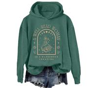 A Well Read Women Is A Dangerous Creature Bookish Librarian Hoodie, Book Sweatshirt, Bookish Hoodie, Vert, S