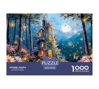 A Whimsical Fairy House in The Woods 1000 Pièces Carton Premium Coffret De Puzzles Kitten Stimulant Et Éducatif Jeu Familial Puzzles pour Adultes Et Enfants 70x50cm/1000pcs