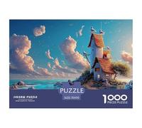 A Whimsical Light House 1000 Pièces Carton Extra-épais Puzzle À Faire Soi-même Tall Coastal Lighthouse Stimulant Et Éducatif Jeu Créatif Puzzles pour Adultes Et Enfants 70x50cm/1000pcs