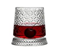 à whisky pivotant - Ensemble de verre avec base rotative, de bar premium | Tasses à mouvement à, design roulant équilibré, élégantes verreries Bourbon pour