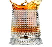 à whisky rotatifs en, verres à bourbon classiques avec prise en main équilibrée, ensemble de style vintage avec expérience tourbillonnante, cadeau pour célébrations, fêtes, événements