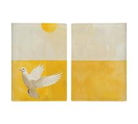 A White Dove Flies By Printed Passport Cover Case Passport Holder For Travel Passport Cards Protector Travel Covers Wallet Case RFID Block Leather Card Case for Women Men A White Dove Fly By, Une