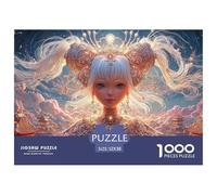 A White-Haired Blue-Eyed Girl 1000 Pièces Puzzles Steampunk Soulage Le Stress Puzzle pour Adultes Jeu Familial 52x38cm/1000pcs
