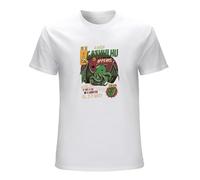 A Wild Cathulhu T Shirt Funny Cat Cthulhu Shirt Men Shirts Printed Summer Autumn Tops Tees O-Neck Clothes Cartoon Size S