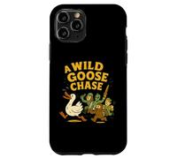 A Wild Goose Chase - Idiom Oie, Bigfoot, Alien & Soldat Coque pour iPhone 11 Pro