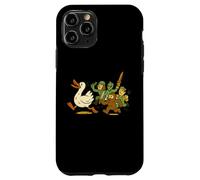 A Wild Goose Chase - Idiom Oie, Bigfoot, Alien & Soldat Coque pour iPhone 11 Pro