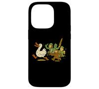 A Wild Goose Chase - Idiom Oie, Bigfoot, Alien & Soldat Coque pour iPhone 14 Pro