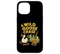 A Wild Goose Chase - Idiom Oie, Bigfoot, Alien & Soldat Coque pour iPhone 15