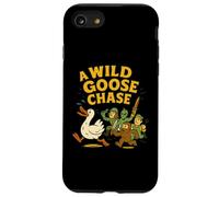 A Wild Goose Chase - Idiom Oie, Bigfoot, Alien & Soldat Coque pour iPhone SE (2020) / 7/8
