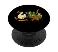 A Wild Goose Chase - Idiom Oie, Bigfoot, Alien & Soldat PopSockets PopGrip Adhésif