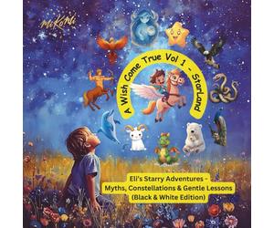 A Wish Come True Vol 1 - StarLand: Eli’s Starry Adventures - Myths, Constellations & Gentle Lessons (Black & White Edition)